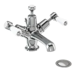 Burlington Kensington Basin Mixer Tap with High Central Indice & Waste