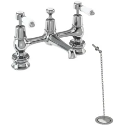 Burlington Kensington Bridge Basin Mixer Tap with Swivel Spout & Waste