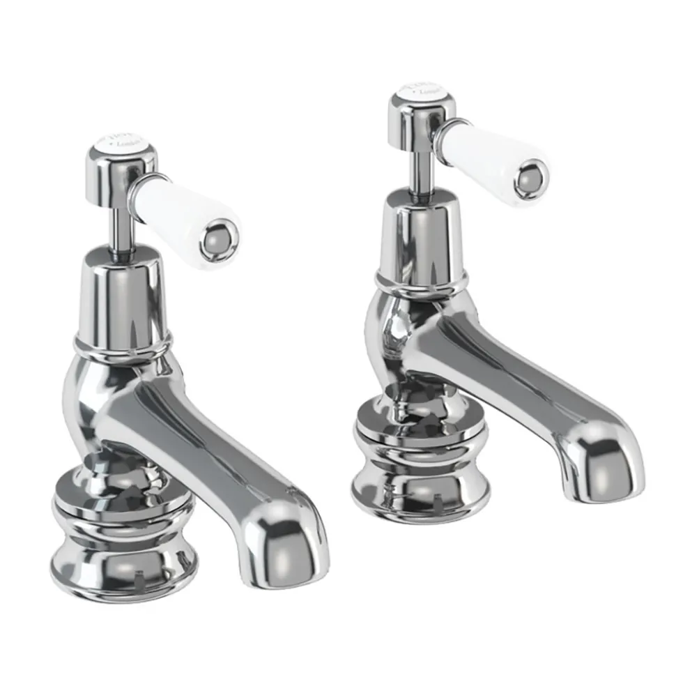 Burlington Kensington Deck Mounted Bath Pillar Taps