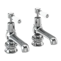 Burlington Kensington Deck Mounted Bath Pillar Taps
