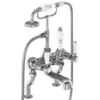 Burlington Kensington Deck Mounted Bath Shower Mixer with Straight Valves