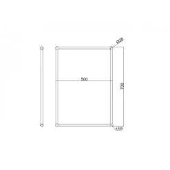 Burlington Rectangular Framed Mirror 500 x 700mm