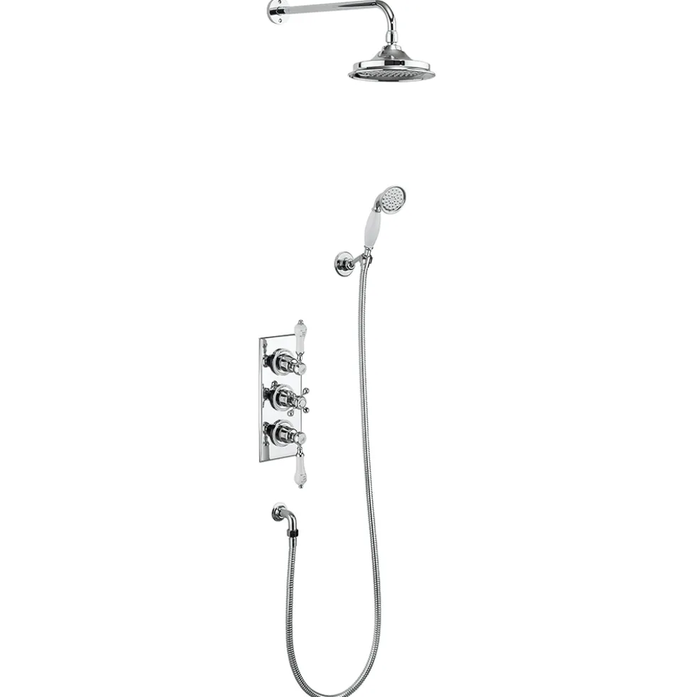 Burlington Trent Thermostatic Shower with Head & Handset