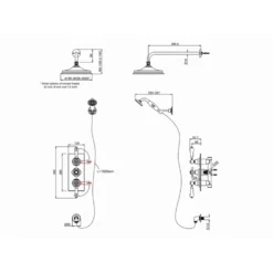 Burlington Trent Thermostatic Shower with Head & Handset