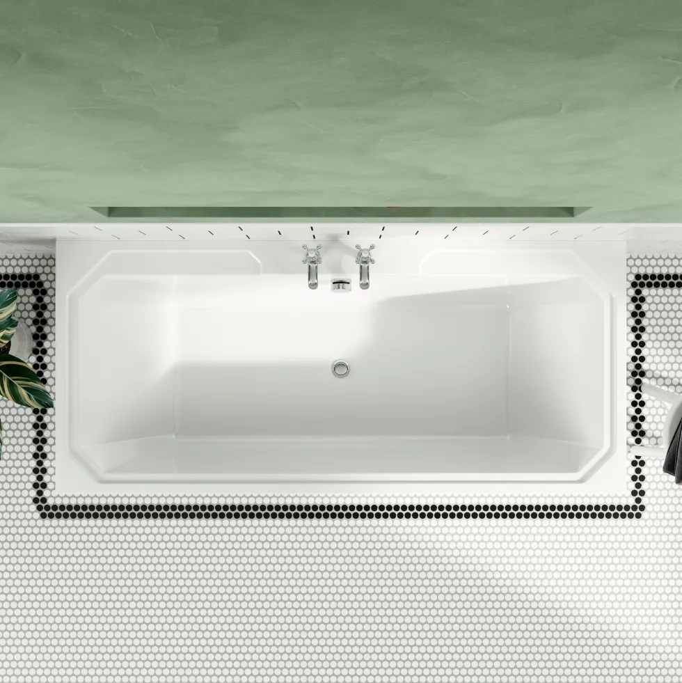 Butler & Rose Art Deco Double Ended Straight Bath - 1800 x 800mm