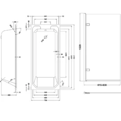 Butler & Rose Art Deco Shower Bath & Shower Screen
