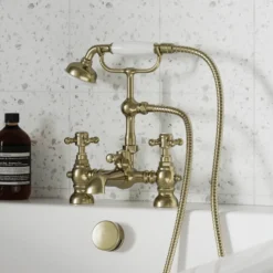 Butler & Rose Beatrice Brushed Brass Bath Shower Mixer & Kit