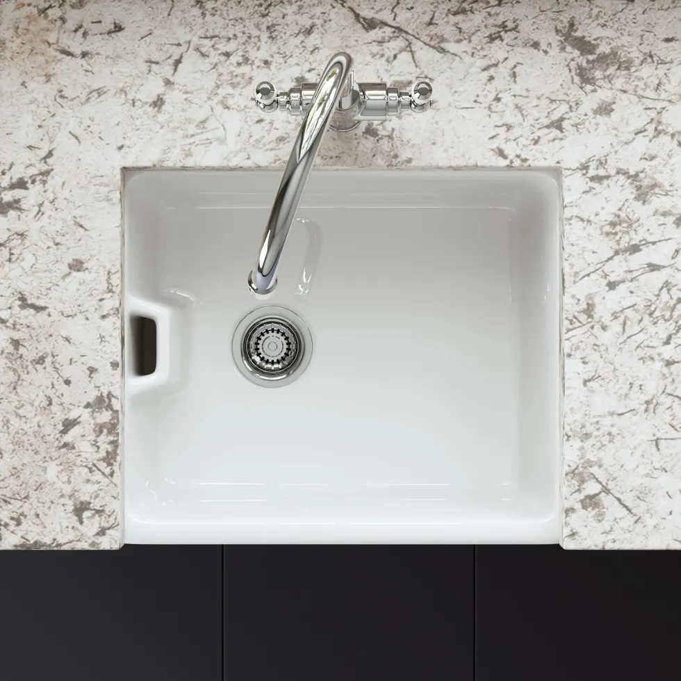 Butler & Rose Belfast / Butler Ceramic Fireclay Kitchen Sink - 460 x 380mm