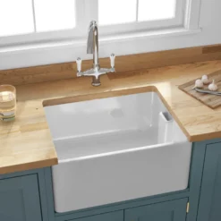 Butler & Rose Belfast Butler Kitchen Sink with Victoria Kitchen Tap & Basket Strainer Waste