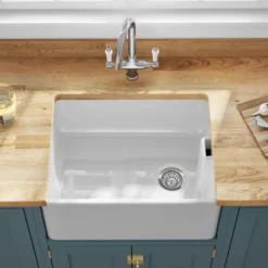 Butler & Rose Belfast Butler Kitchen Sink with Victoria Kitchen Tap & Basket Strainer Waste