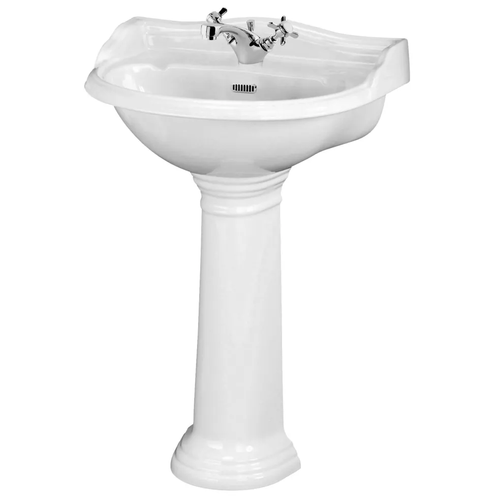Butler & Rose Benedict 600mm Full Pedestal & Basin - 1 Tap Hole
