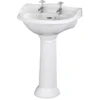 Butler & Rose Benedict 500mm Full Pedestal & Basin - 2 Tap Hole