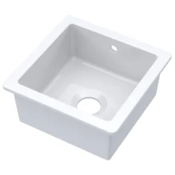 Butler & Rose Bryn 1 Bowl Fireclay Ceramic Inset/Undermount Kitchen Sink - 457mm x 457mm