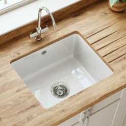Butler & Rose Bryn 1 Bowl Fireclay Ceramic Inset/Undermount Kitchen Sink - 548mm x 442mm
