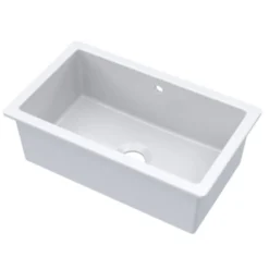 Butler & Rose Bryn XL 1 Bowl White Fireclay Ceramic Inset/Undermount Kitchen Sink - 763mm x 457mm