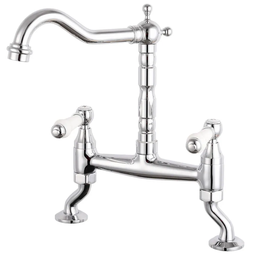 Butler & Rose Carlton Traditional Kitchen Bridge Mixer - Lever Handles