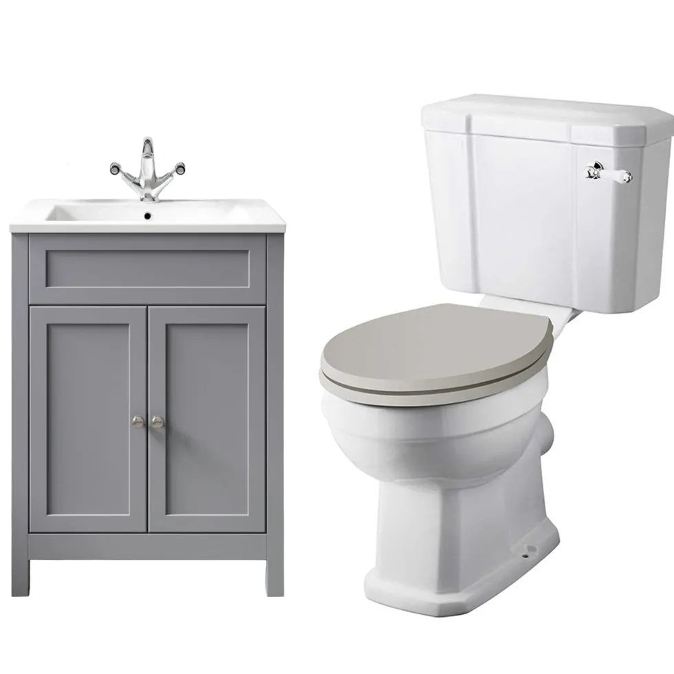 Butler & Rose Catherine Bathroom Suite with Vanity Unit & Close Coupled Toilet (Excluding Seat)