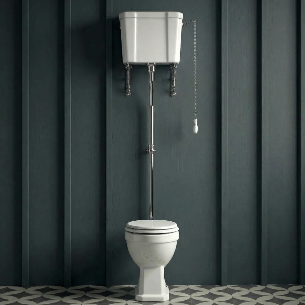 Butler & Rose Catherine Comfort Height High Level Toilet with Pan, Cistern & Flush Pipe
