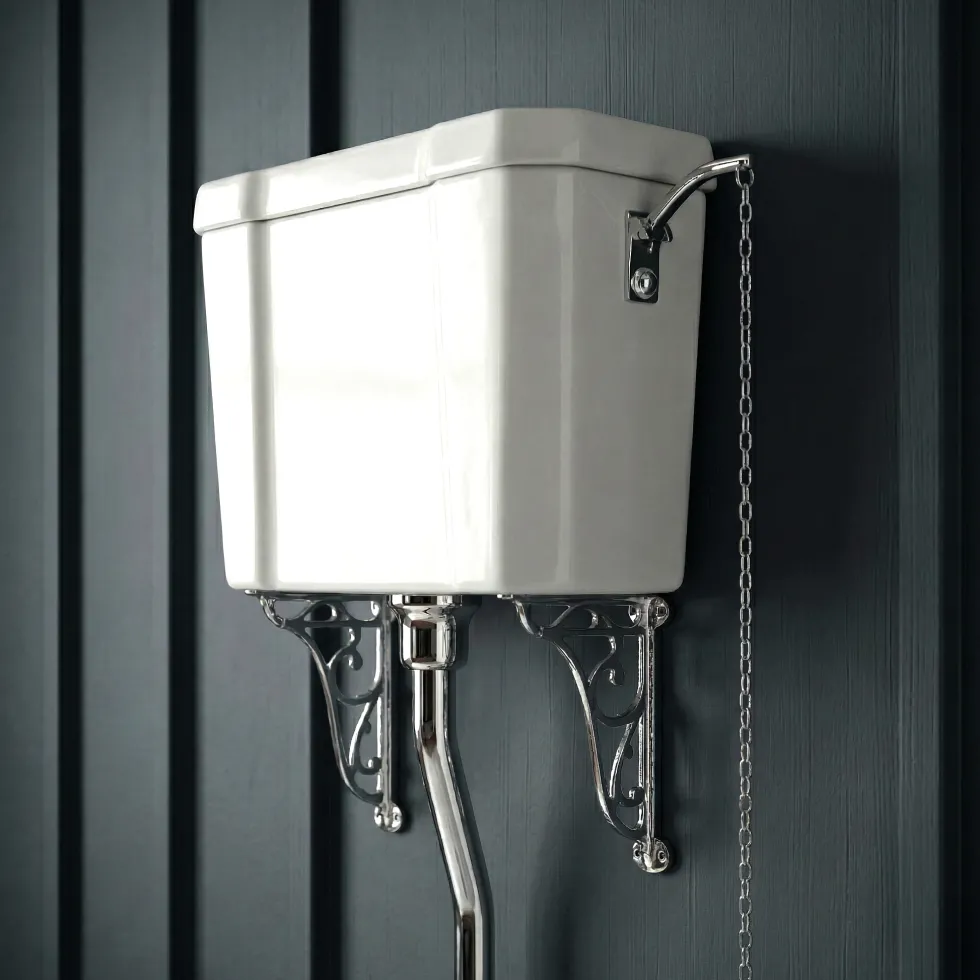 Butler & Rose Catherine Comfort Height High Level Toilet with Pan, Cistern & Flush Pipe