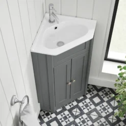 Butler & Rose Catherine Corner Cloakroom Vanity Unit with Basin