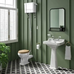 Butler & Rose Catherine 560mm Full Pedestal & Basin - 2 Tap Hole