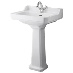 Butler & Rose Catherine 600mm Full Pedestal & Basin - 1 Tap Hole