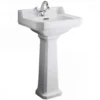 Butler & Rose Catherine 500mm Full Pedestal & Basin - 1 Tap Hole