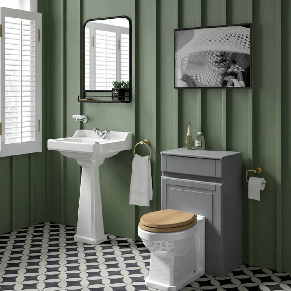 Butler & Rose Catherine Traditional Back to Wall Toilet (Excluding Seat)