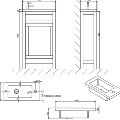 Butler & Rose Catherine Traditional Cloakroom Toilet & Vanity Unit Bathroom Suite