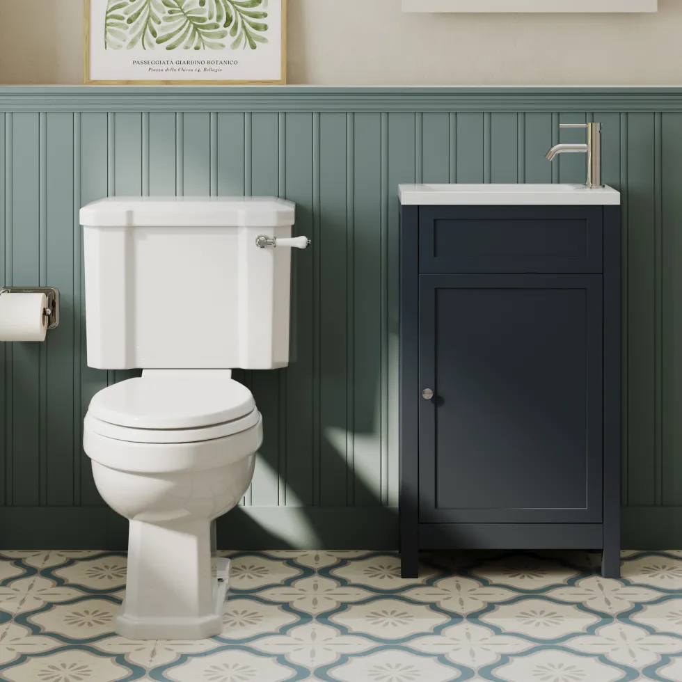 Butler & Rose Catherine Traditional Cloakroom Toilet & Vanity Unit Bathroom Suite