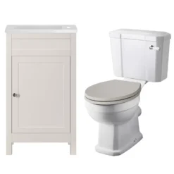 Butler & Rose Catherine Traditional Cloakroom Toilet & Vanity Unit Bathroom Suite