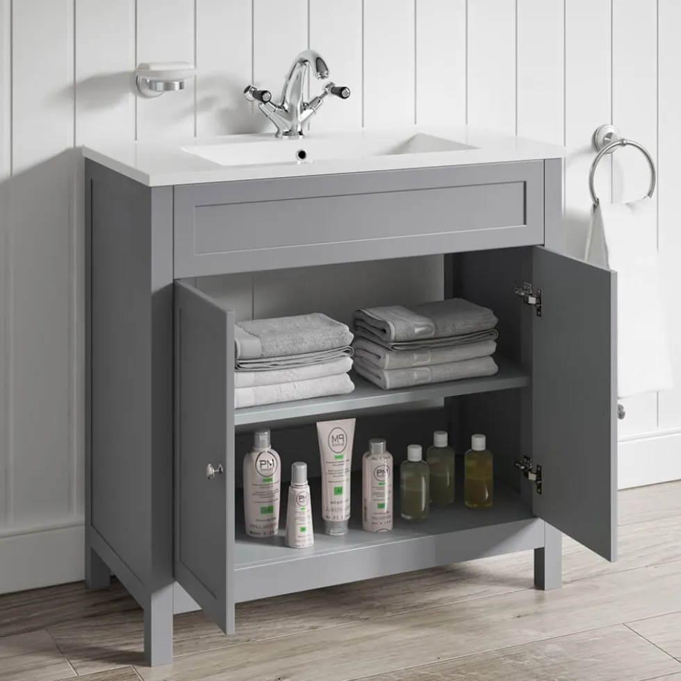 Butler & Rose Catherine Traditional 800mm Floorstanding Vanity Unit with Basin