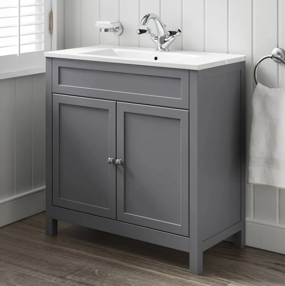 Butler & Rose Catherine Traditional 800mm Floorstanding Vanity Unit with Basin
