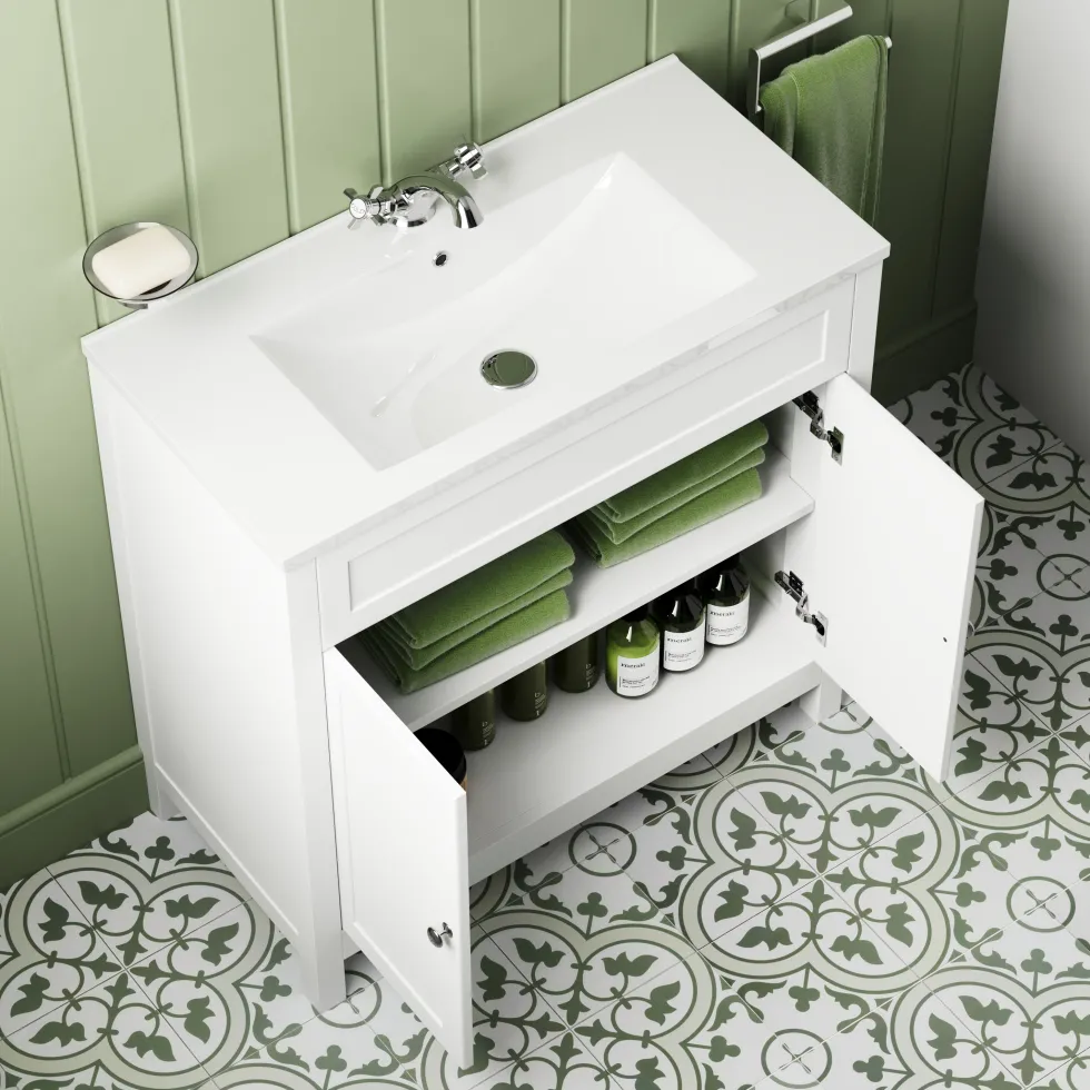 Butler & Rose Catherine Traditional 800mm Floorstanding Vanity Unit with Basin