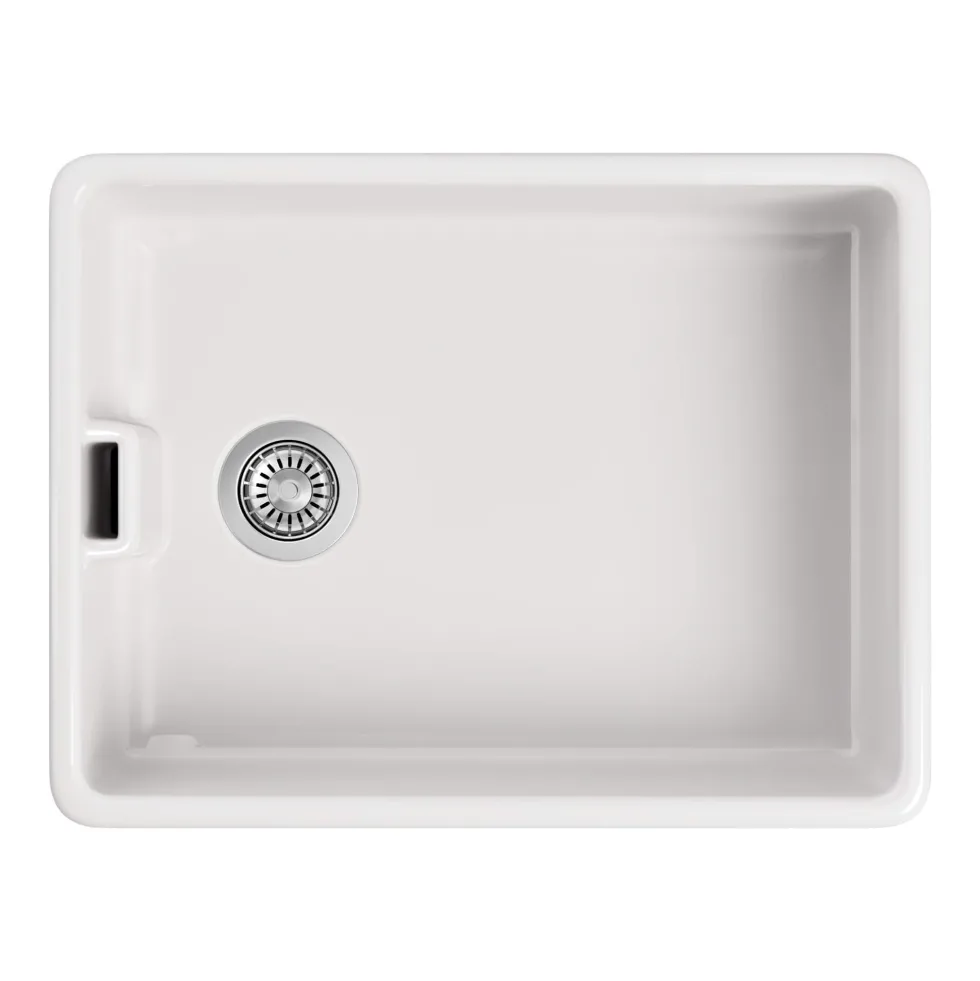 Butler & Rose Ceramic Fireclay Belfast Traditional Kitchen Sink with Weir Overflow - 595 x 455mm