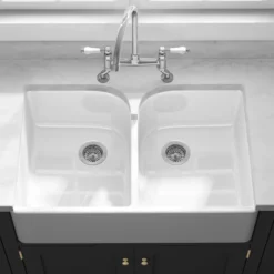 Butler & Rose Ceramic Fireclay Double Belfast Kitchen Sink - 795 x 500mm
