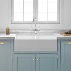 Butler & Rose Ceramic Fireclay Double Belfast Kitchen Sink - 795 x 500mm