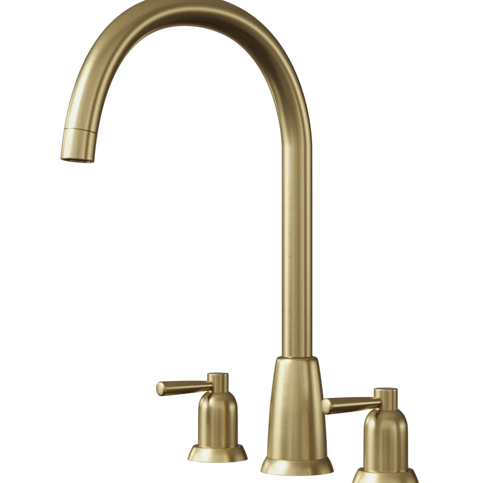 Butler & Rose Daphne 3 Hole Curved Spout Kitchen Mixer Tap with Lever Handles