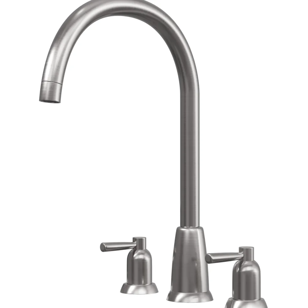 Butler & Rose Daphne 3 Hole Curved Spout Kitchen Mixer Tap with Lever Handles