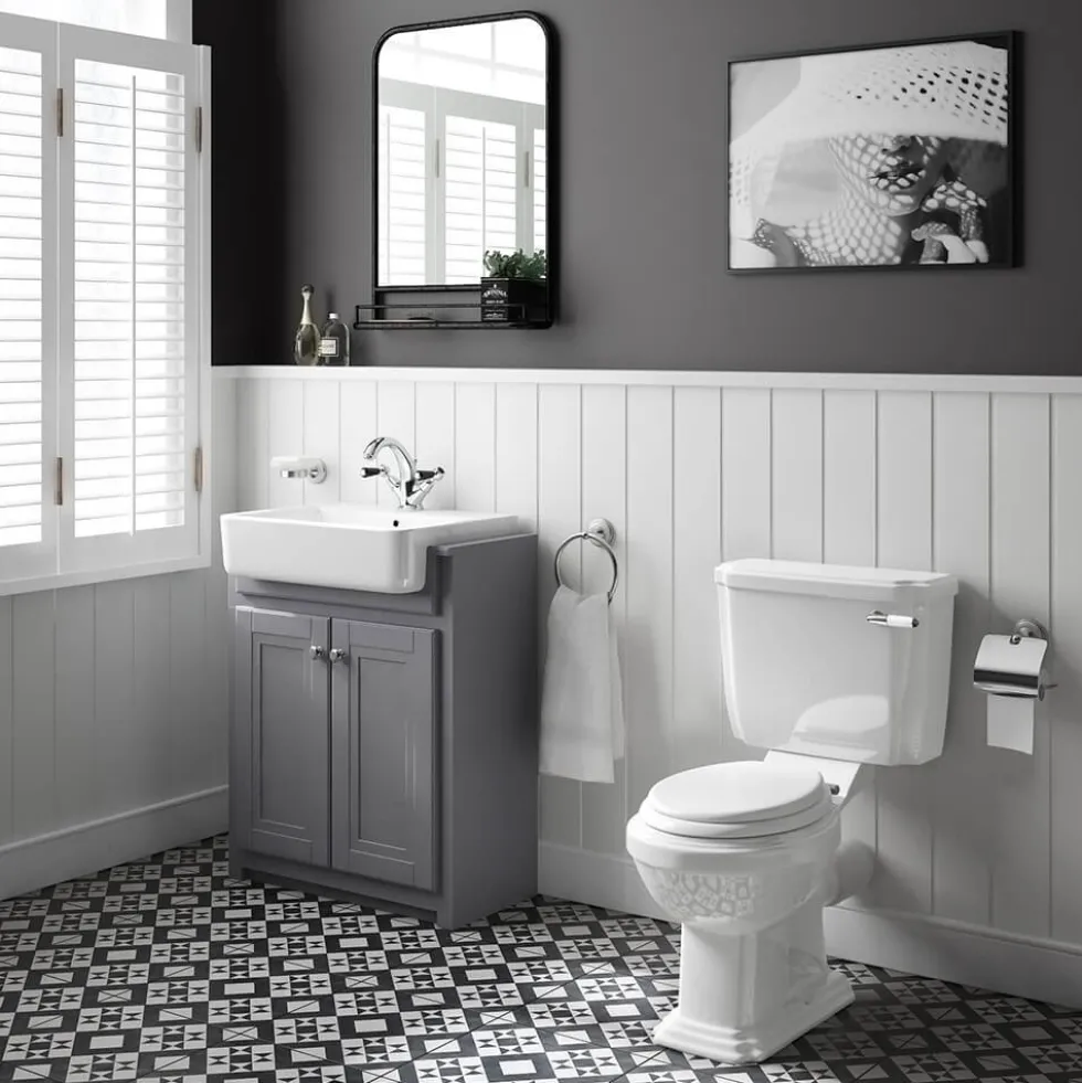 Butler & Rose Darcy Traditional Close Coupled Toilet (Excluding Seat)