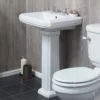 Butler & Rose Darcy Traditional 2 Tap Hole 585mm Basin & Full Pedestal