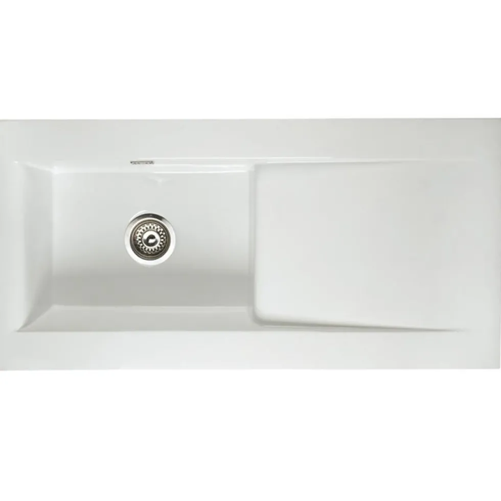 Butler & Rose Dream 1 Bowl White Ceramic Fireclay Kitchen Sink & Victoria Traditional Kitchen Mixer Tap