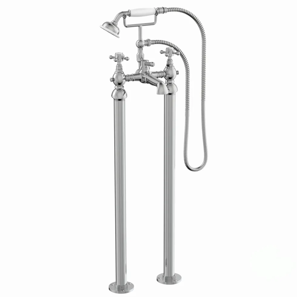 Butler & Rose Eliza Crosshead Freestanding Bath Shower Mixer Tap