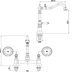Butler & Rose Francis Bridge Kitchen Mixer Tap