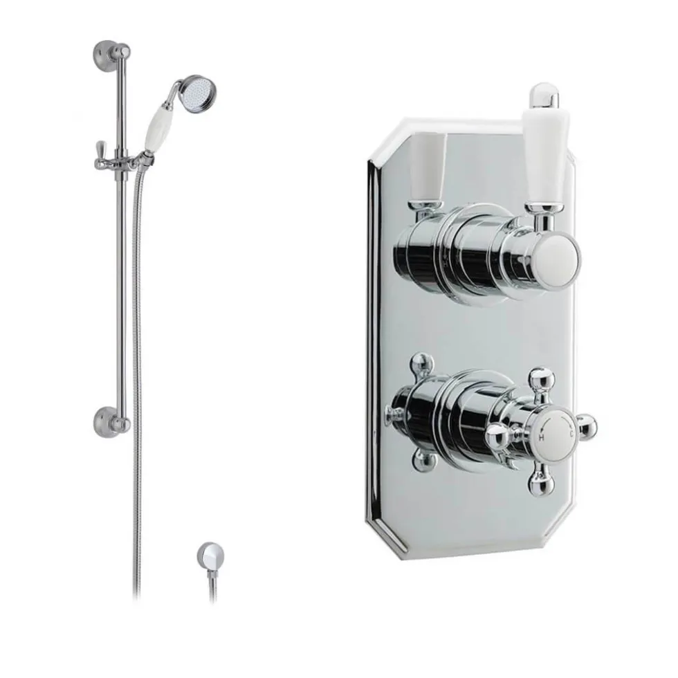 Butler & Rose Genevieve Concealed Thermostatic Shower Valve & Slide Rail Kit