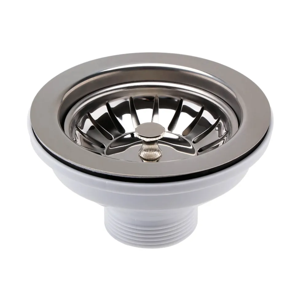 Butler & Rose 90mm Basket Strainer Kitchen Sink Waste - Chrome