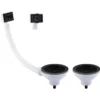 Butler & Rose 90mm Matt Black Basket Strainer Waste and Overflow Bundle for 1.5 & 2 Bowl Kitchen Sinks
