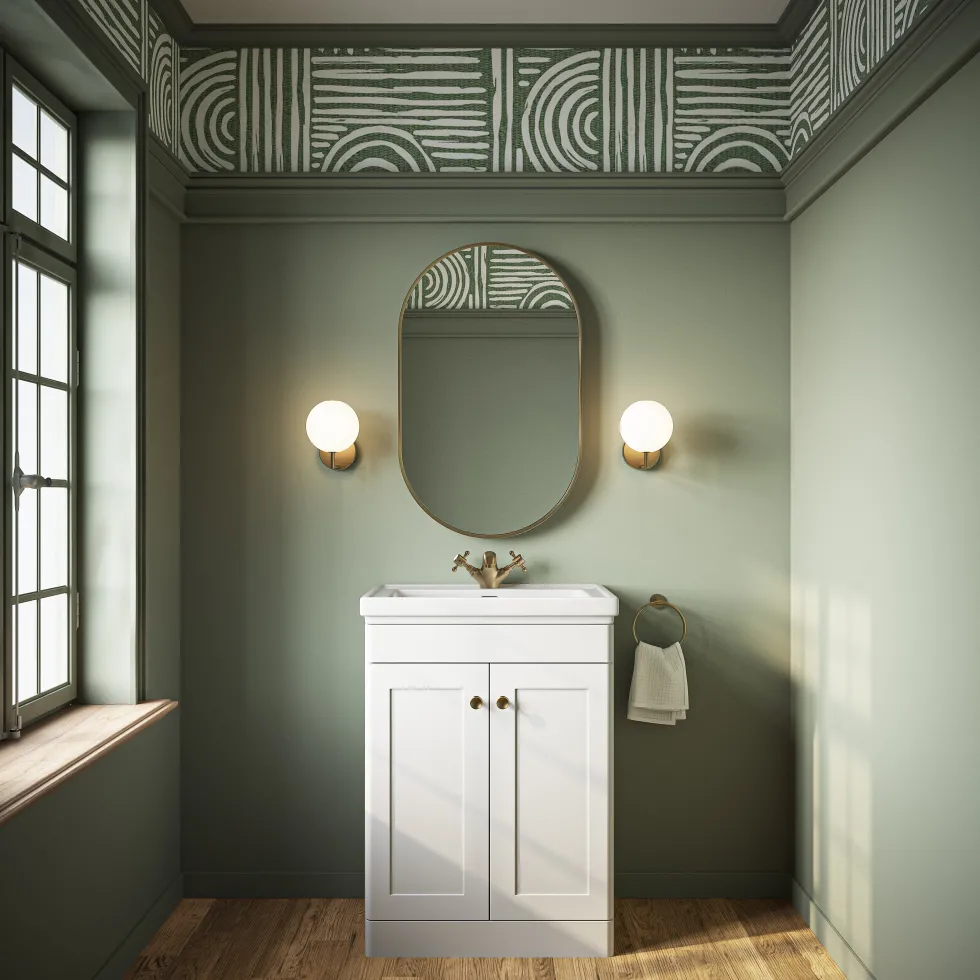 Butler & Rose Ophelia 600mm Floorstanding 2 Door Vanity Unit & Basin