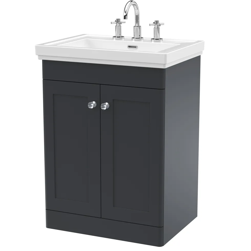 Butler & Rose Ophelia 600mm Floorstanding 2 Door Vanity Unit & Basin