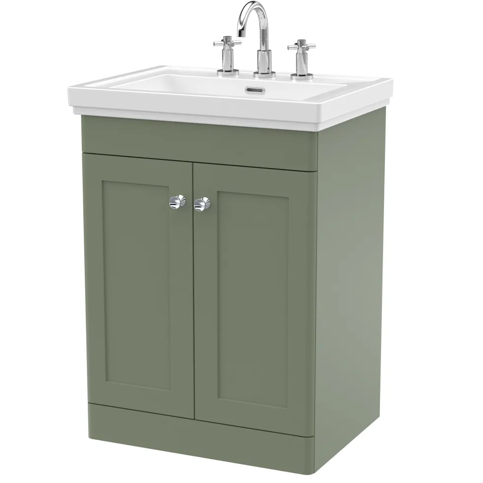 Butler & Rose Ophelia 600mm Floorstanding 2 Door Vanity Unit & Basin